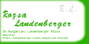 rozsa landenberger business card